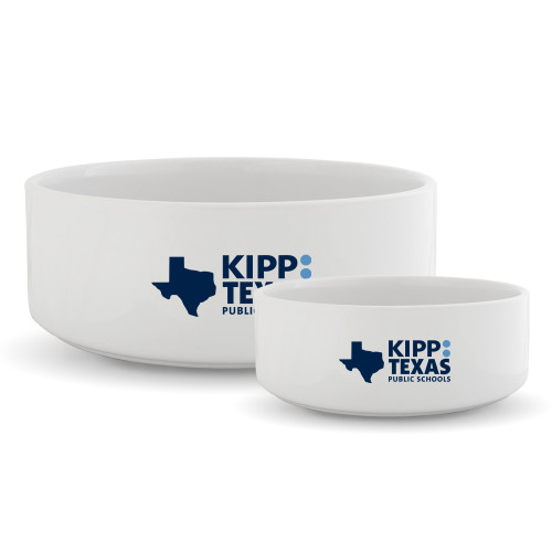 Ceramic Dog Bowl-KIPP Texas Stacked Logo