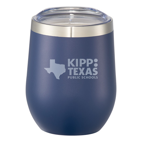 Corzo Vacuum Insulated Navy Cup 12oz-KIPP Texas Stacked Logo Engraved