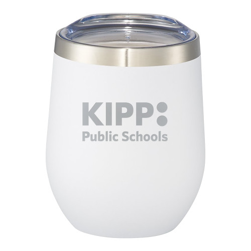 Corzo Vacuum Insulated White Cup 12oz-KIPP Public Schools Engraved