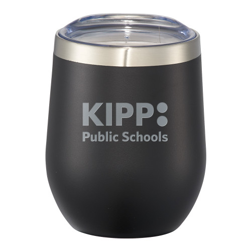 Corzo Vacuum Insulated Black Cup 12oz-KIPP Public Schools Engraved