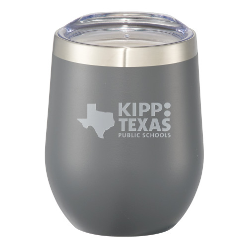 Corzo Vacuum Insulated Charcoal Cup 12oz-KIPP Texas Stacked Logo Engraved