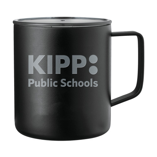 Rover Camp Vacuum Insulated Black Mug 14oz-KIPP Public Schools Engraved