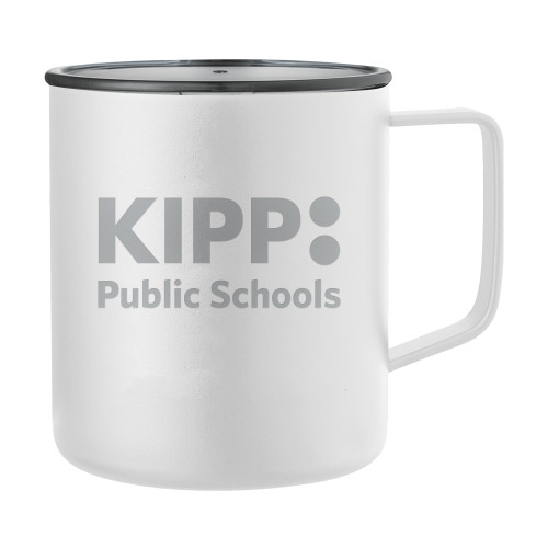 Rover Camp Vacuum Insulated White Mug 14oz-KIPP Public Schools Engraved
