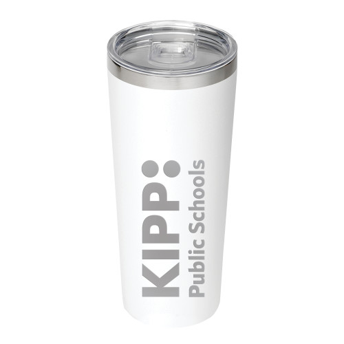 Thor Vacuum Insulated White Tumbler 22oz-KIPP Public Schools Engraved