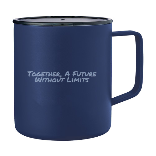 Rover Camp Vacuum Insulated Navy Mug 14oz-Tagline Engraved