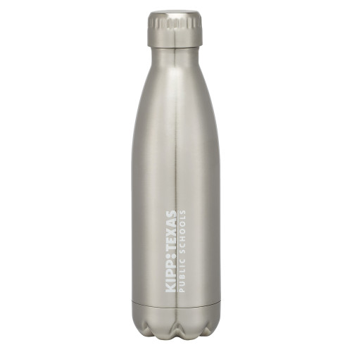 Swig Stainless Steel Silver Bottle 16oz-KIPP Texas Flat Logo Engraved