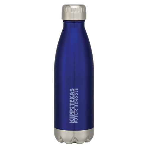 Swig Stainless Steel Blue Bottle 16oz-KIPP Texas Flat Logo Engraved