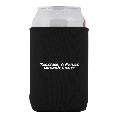 Neoprene Black Can Holder-Tagline