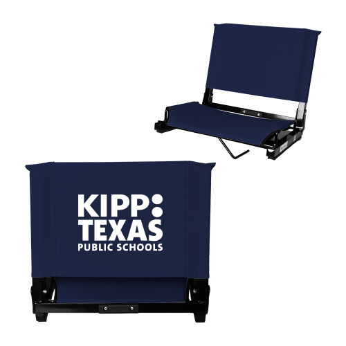 Stadium Chair Navy-KIPP Texas Stacked Logo