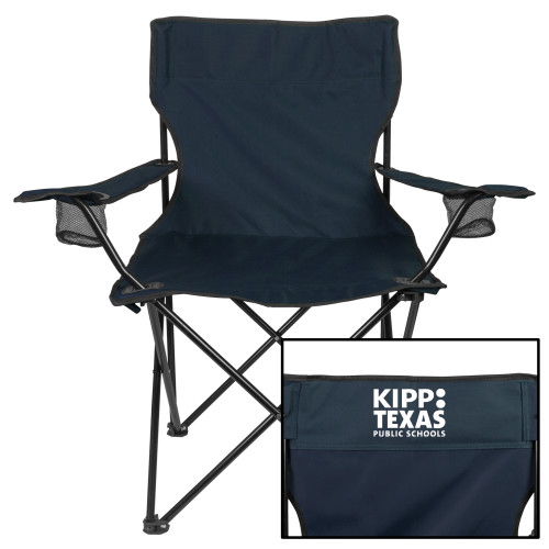 Deluxe Navy Captains Chair-KIPP Texas Stacked Logo
