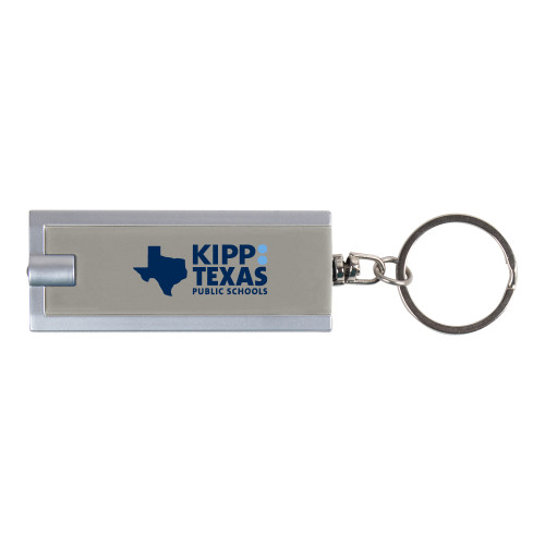 Turbo Silver Flashlight Key Holder-KIPP Texas Stacked Logo