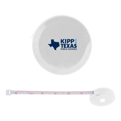 White Round Cloth 60 Inch Tape Measure-KIPP Texas Stacked Logo
