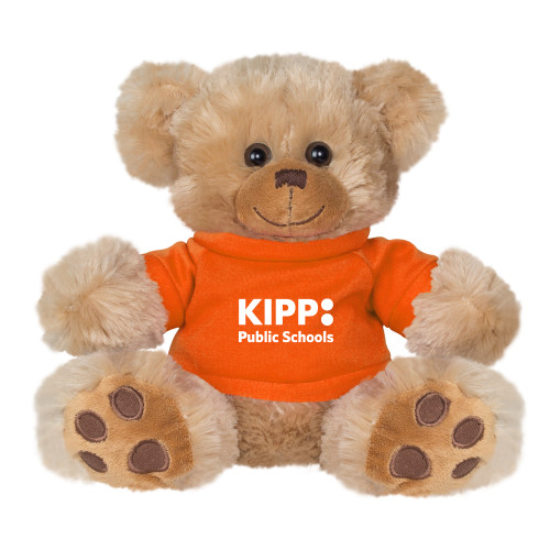 Plush Big Paw 8 1/2 inch Brown Bear w/Orange Shirt-KIPP Public Schools