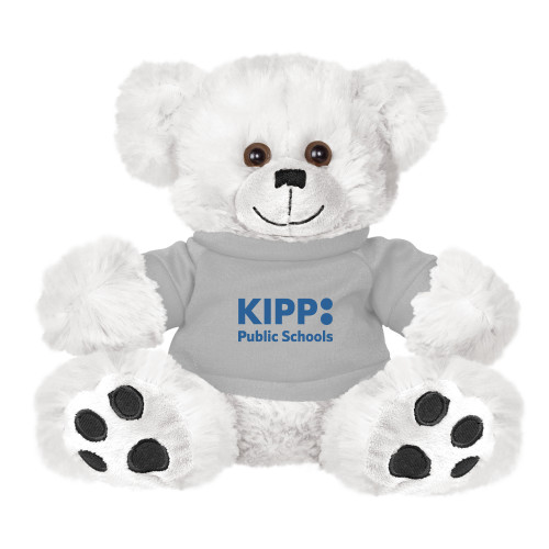 Plush Big Paw 8 1/2 inch White Bear w/Grey Shirt-KIPP Public Schools