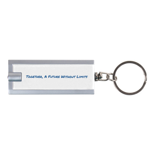 Turbo White Flashlight Key Holder-Tagline Flat