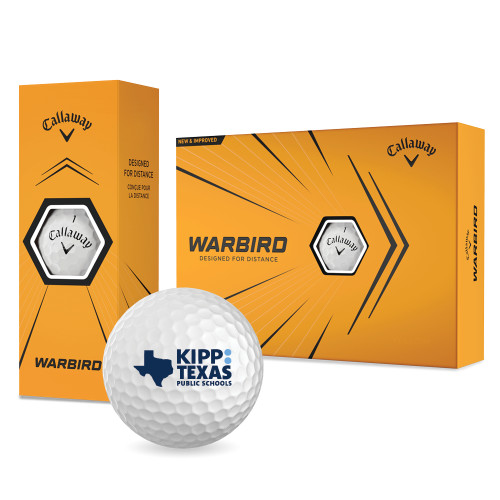 Callaway Warbird Golf Balls 12/pkg-KIPP Texas Stacked Logo