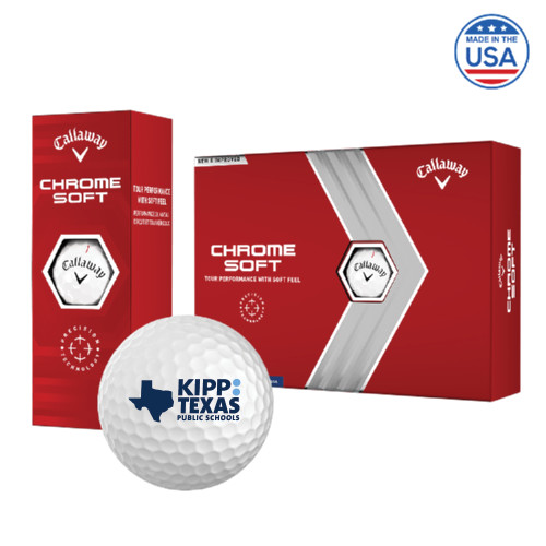 Callaway Chrome Soft Golf Balls 12/pkg-KIPP Texas Stacked Logo