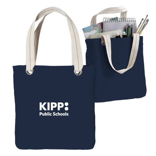 Allie Navy Canvas Tote-KIPP Public Schools