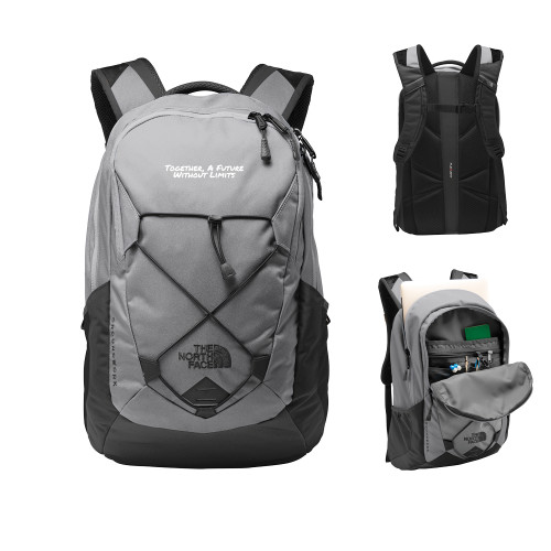 The North Face Mid Grey/Asphalt Grey Groundwork Backpack-Tagline
