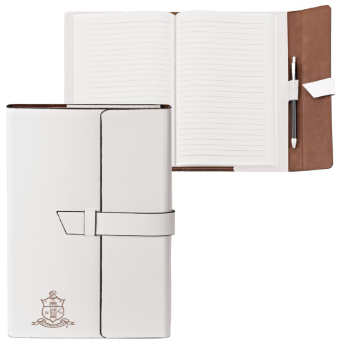 Fabrizio Junior White Portfolio w/Loop Closure-Crest  Engraved