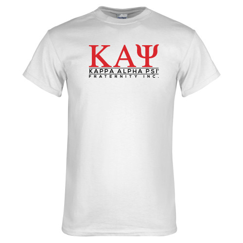 White T Shirt-Kappa Alpha PSI Fraternity Inc Stacked