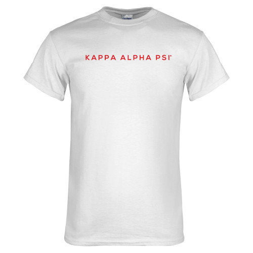 White T Shirt-Kappa Alpha PSI Wordmark