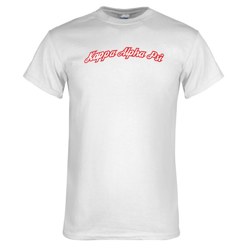 White T Shirt-Arched tackle Twill Style