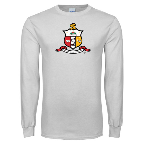 White Long Sleeve T Shirt-Crest