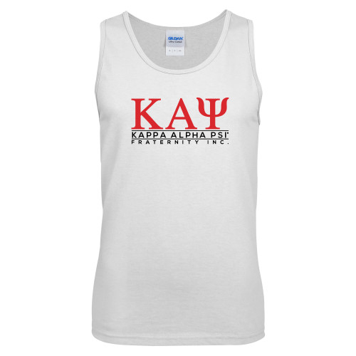 White Tank Top-Kappa Alpha PSI Fraternity Inc Stacked