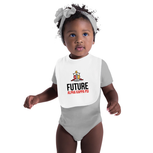 White Baby Bib-Crest Future Alpha Kappa PSI