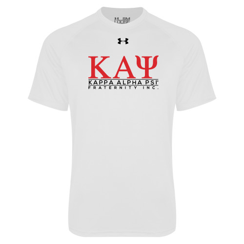 Under Armour White Tech Tee-Kappa Alpha PSI Fraternity Inc Stacked