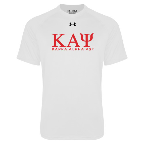 Under Armour White Tech Tee-Greek Letters Kappa Alpha PSI