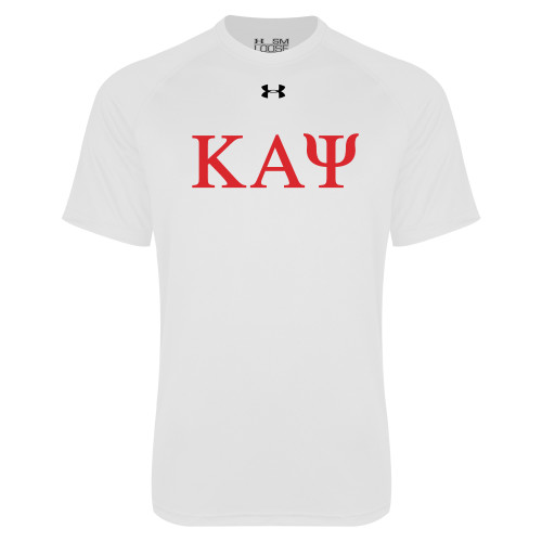 Under Armour White Tech Tee-Greek Letters