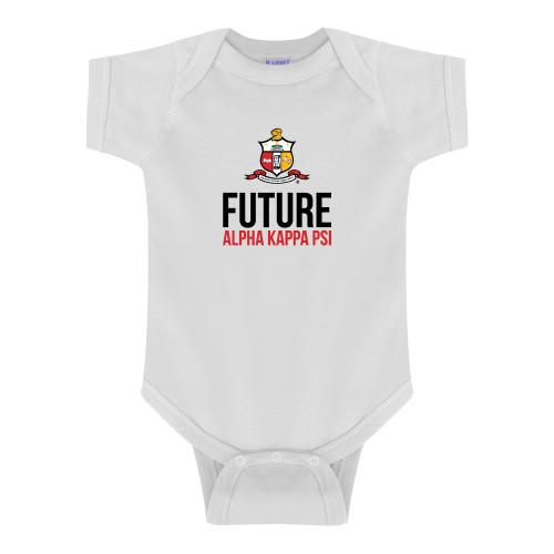 White Infant Onesie-Crest Future Alpha Kappa PSI