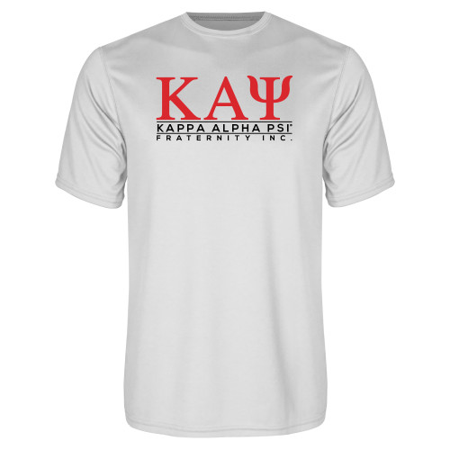 White Performance Tee-Kappa Alpha PSI Fraternity Inc Stacked