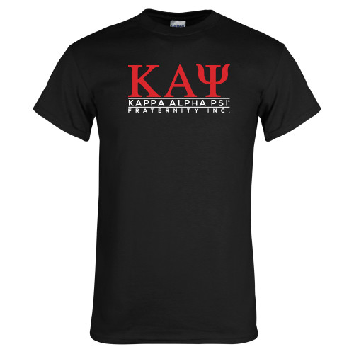 Black T Shirt-Kappa Alpha PSI Fraternity Inc Stacked