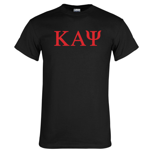 Black T Shirt-Greek Letters