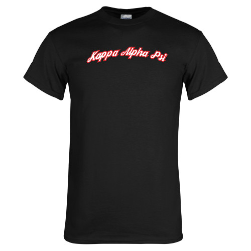 Black T Shirt-Arched tackle Twill Style