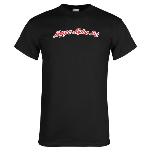 Black T Shirt-Arched tackle Twill Style