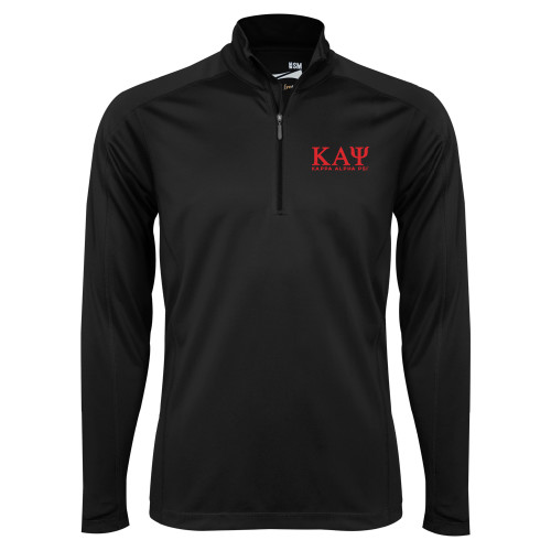 Syntrel Black Interlock 1/4 Zip-Greek Letters Kappa Alpha PSI