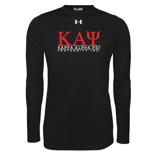 Under Armour Black Long Sleeve Tech Tee-Kappa Alpha PSI Fraternity Inc Stacked