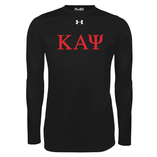 Under Armour Black Long Sleeve Tech Tee-Greek Letters
