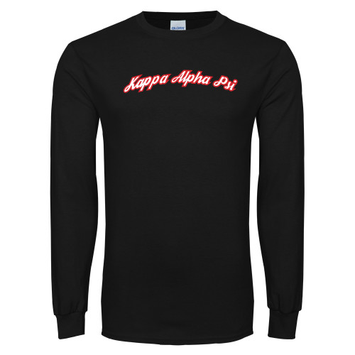 Black Long Sleeve T Shirt-Arched tackle Twill Style