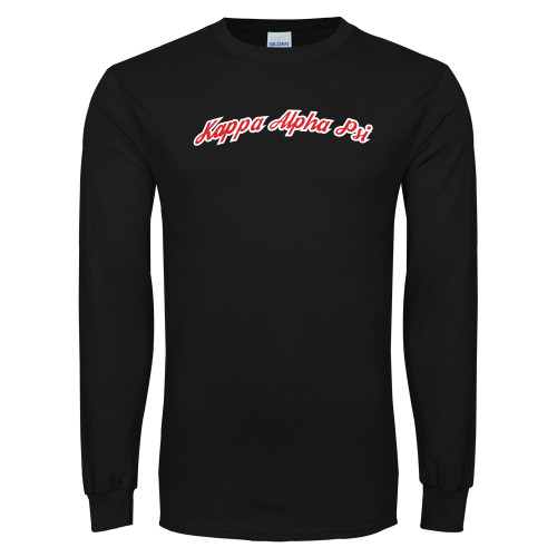Black Long Sleeve T Shirt-Arched tackle Twill Style