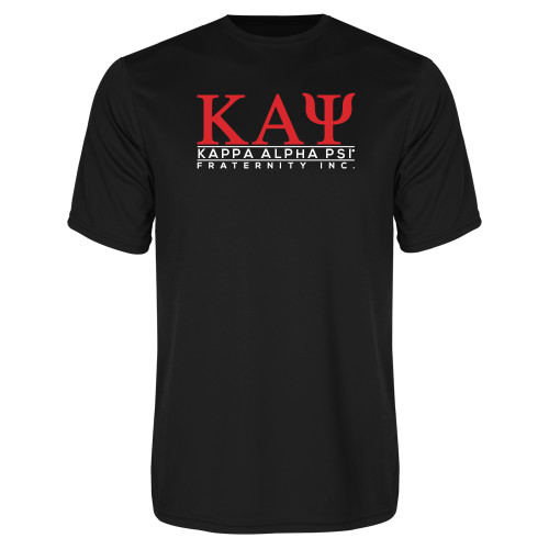 Black Performance Tee-Kappa Alpha PSI Fraternity Inc Stacked