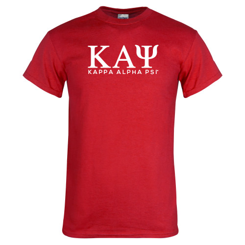 Red T Shirt-Greek Letters Kappa Alpha PSI