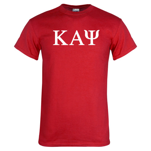 Red T Shirt-Greek Letters