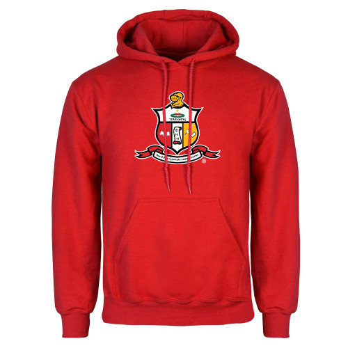 Red Fleece Hoodie-Crest
