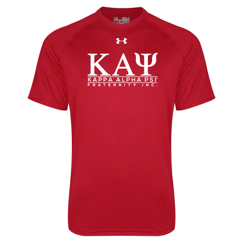 Under Armour Red Tech Tee-Kappa Alpha PSI Fraternity Inc Stacked