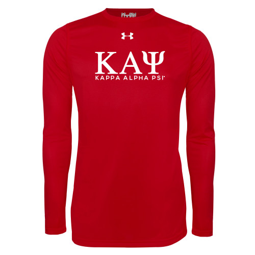 Under Armour Red Long Sleeve Tech Tee-Greek Letters Kappa Alpha PSI